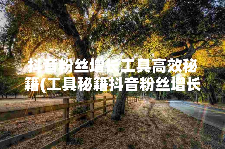 抖音粉丝增长工具高效秘籍(工具秘籍抖音粉丝增长)