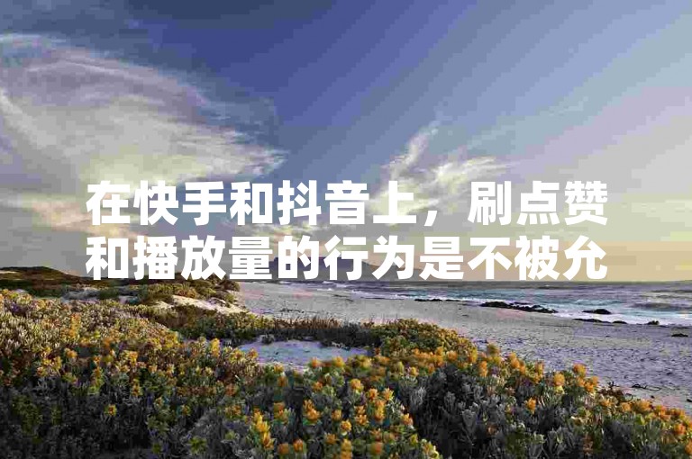 在快手和抖音上，刷点赞和播放量的行为是不被允许的。