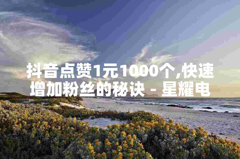 抖音点赞1元1000个,快速增加粉丝的秘诀 - 星耀电商全天候自动服务站点 - 社交媒体助力站业务真实用户操作