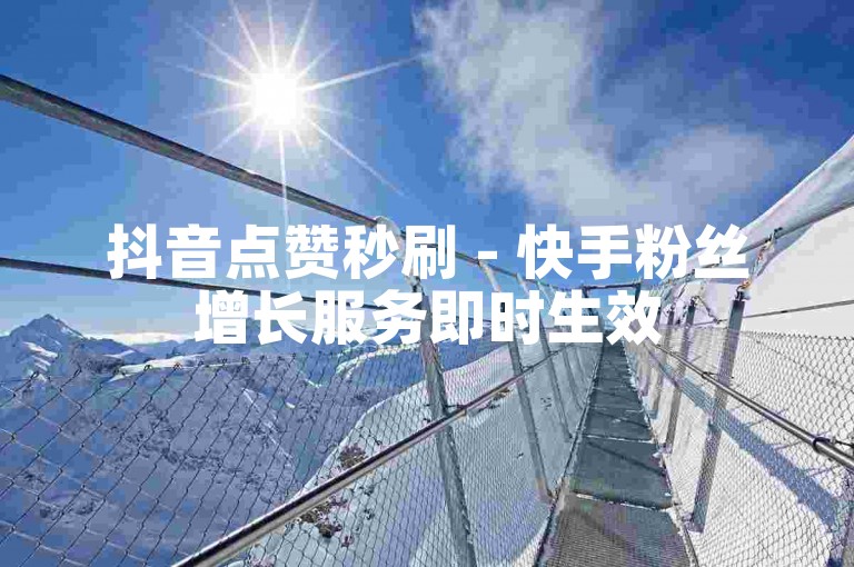 抖音点赞秒刷 - 快手粉丝增长服务即时生效