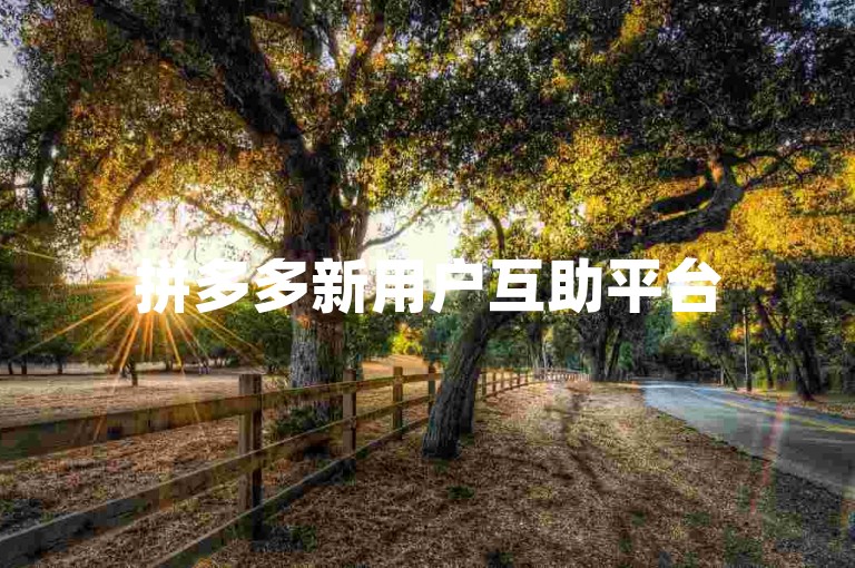 拼多多新用户互助平台