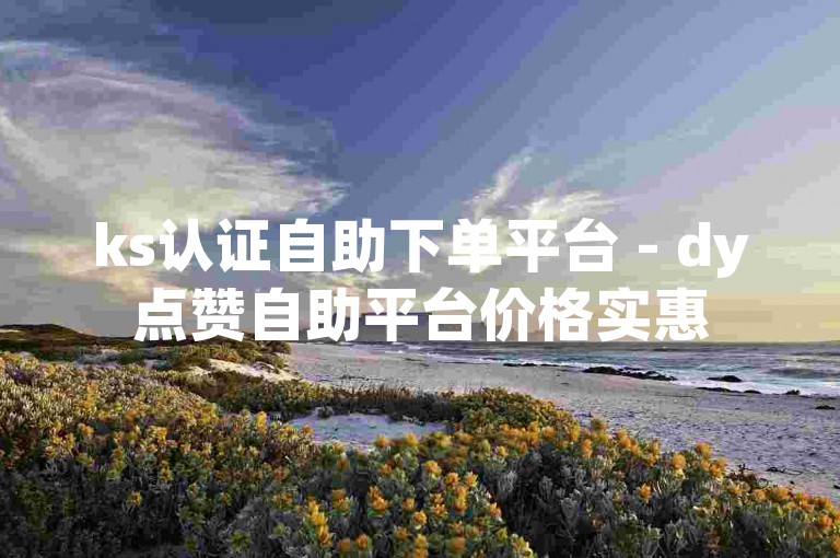 ks认证自助下单平台 - dy点赞自助平台价格实惠