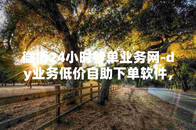 微博24小时秒单业务网-dy业务低价自助下单软件，提供便捷的在线服务。