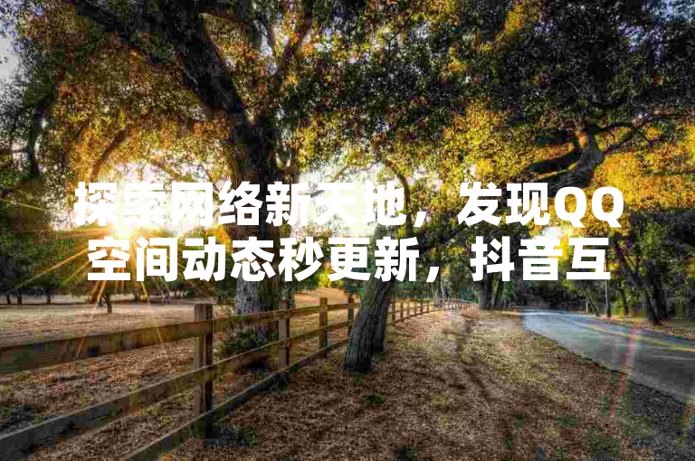 探索网络新天地，发现QQ空间动态秒更新，抖音互动即时响应，小红书账号轻松购。