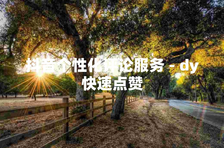 抖音个性化评论服务 - dy快速点赞