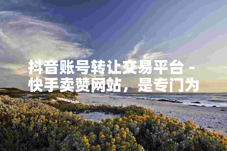 抖音账号转让交易平台 - 快手卖赞网站，是专门为那些希望在社交媒体平台上快速提升影响力的用户设计的。