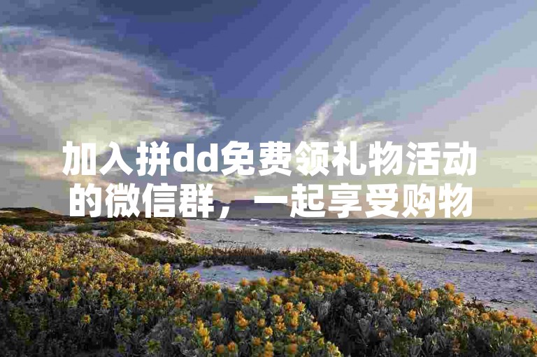 加入拼dd免费领礼物活动的微信群，一起享受购物的乐趣。