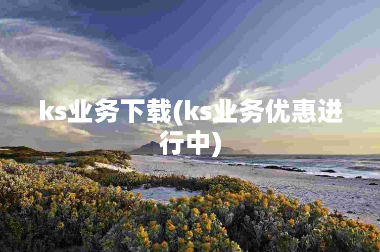 ks业务下载(ks业务优惠进行中)