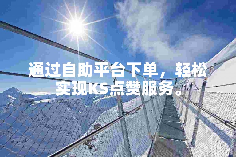 通过自助平台下单，轻松实现KS点赞服务。