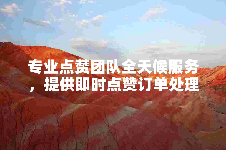 专业点赞团队全天候服务，提供即时点赞订单处理。