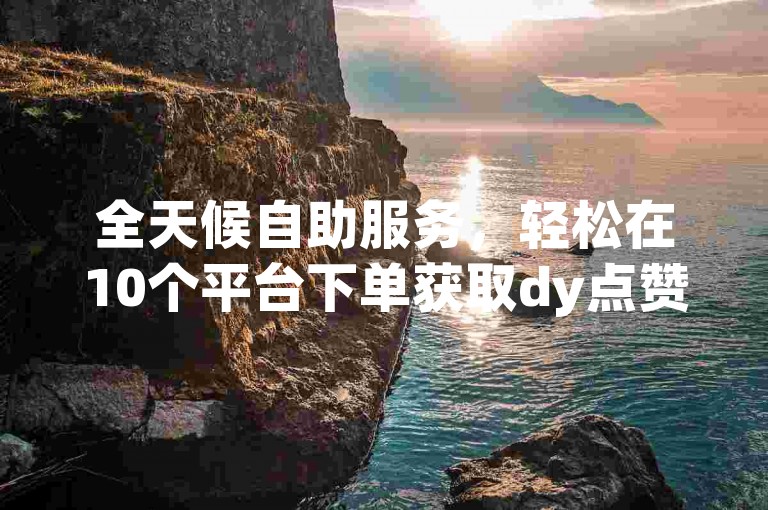 全天候自助服务，轻松在10个平台下单获取dy点赞。