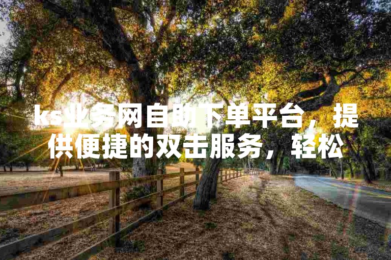 ks业务网自助下单平台，提供便捷的双击服务，轻松实现50个双击操作。