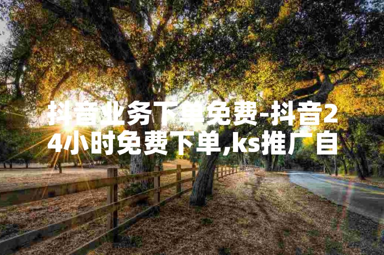 抖音业务下单免费-抖音24小时免费下单,ks推广自助网站便宜