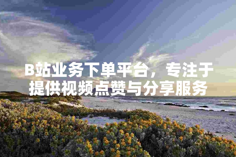 B站业务下单平台，专注于提供视频点赞与分享服务的平台。