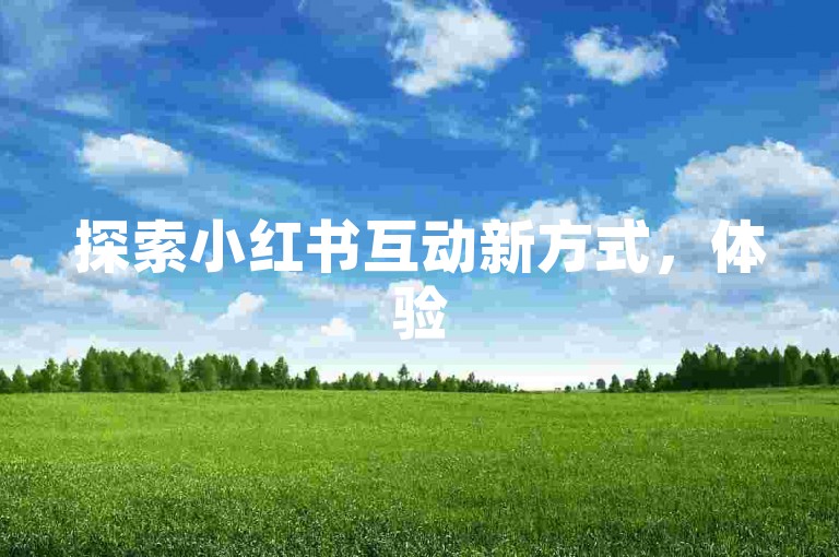 探索小红书互动新方式，体验520互赞网带来的独特魅力。