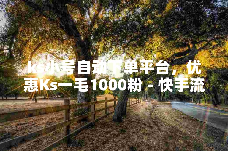 ks小号自动下单平台，优惠Ks一毛1000粉 - 快手流量推广网站 - 王者荣耀人气值点赞器。