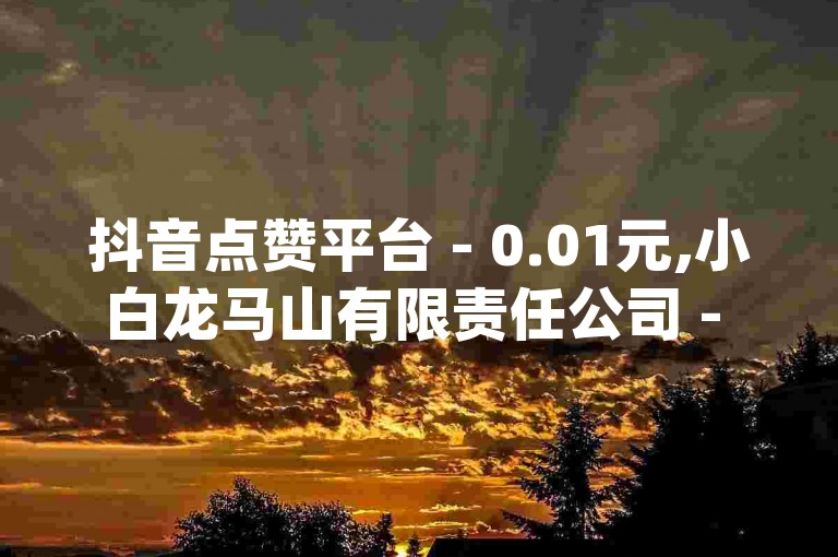 抖音点赞平台 - 0.01元,小白龙马山有限责任公司 - pdd助力网站