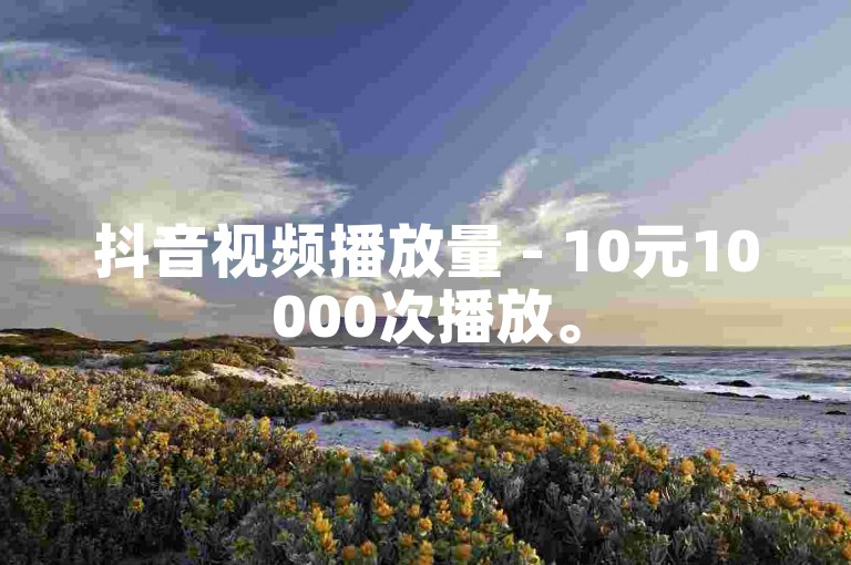 抖音视频播放量 - 10元10000次播放。