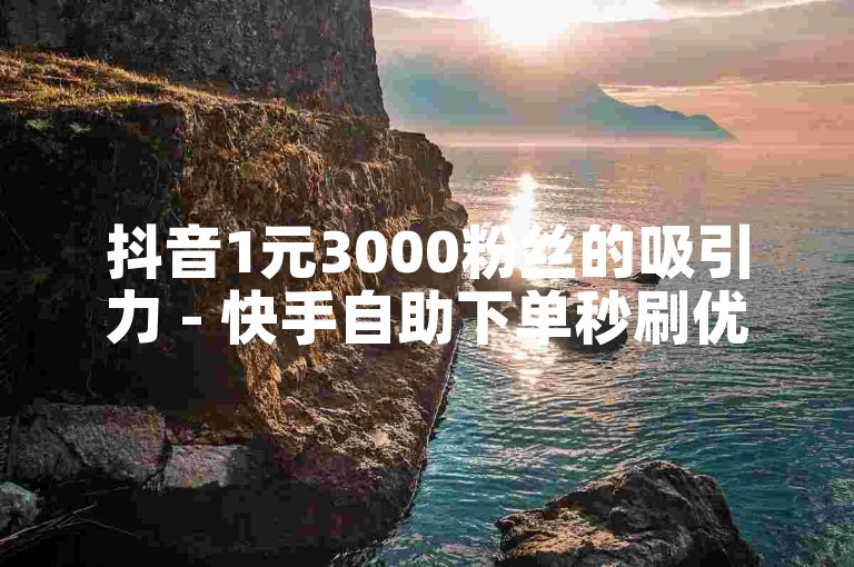 抖音1元3000粉丝的吸引力 - 快手自助下单秒刷优惠