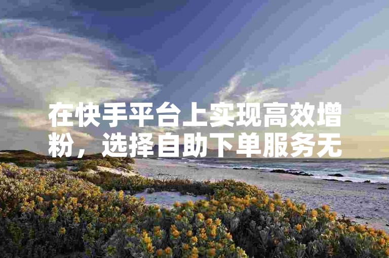 在快手平台上实现高效增粉，选择自助下单服务无疑是一个明智的选择。