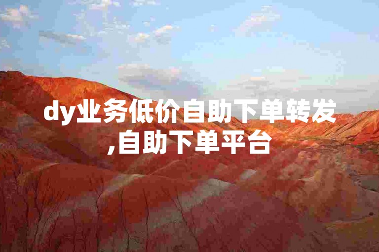 dy业务低价自助下单转发,自助下单平台
