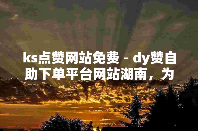 ks点赞网站免费 - dy赞自助下单平台网站湖南，为您提供便捷的点赞服务。