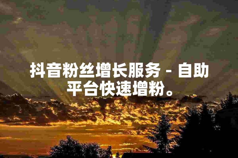 抖音粉丝增长服务 - 自助平台快速增粉。