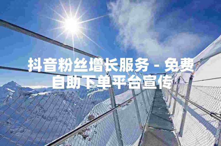 抖音粉丝增长服务 - 免费自助下单平台宣传