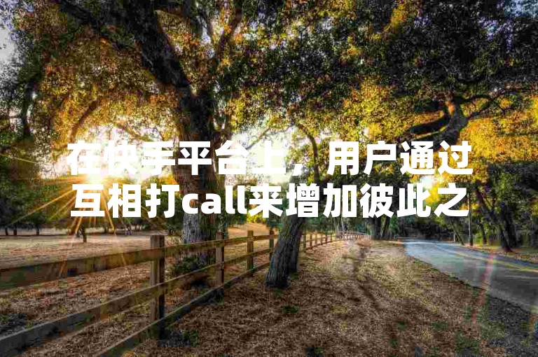 在快手平台上，用户通过互相打call来增加彼此之间的亲密度。