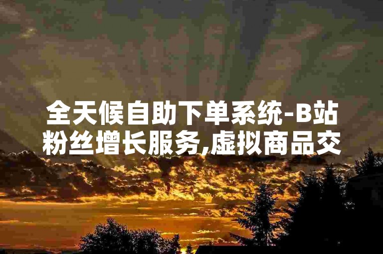 全天候自助下单系统-B站粉丝增长服务,虚拟商品交易市场-即刻在线购买
