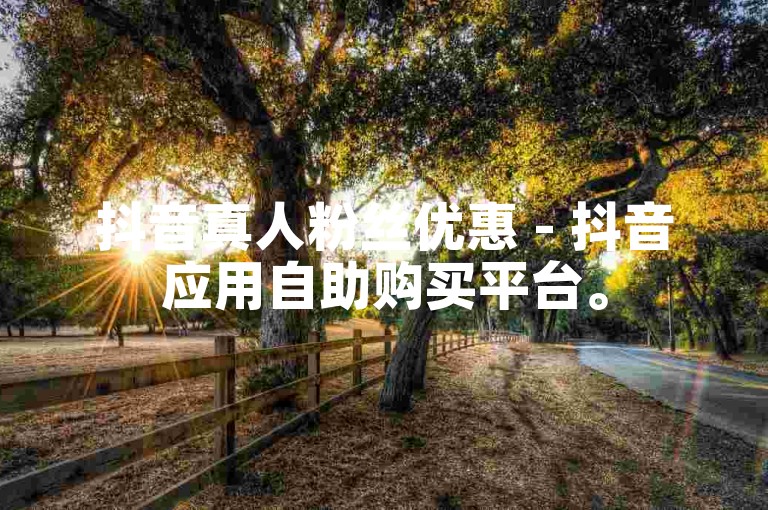 抖音真人粉丝优惠 - 抖音应用自助购买平台。