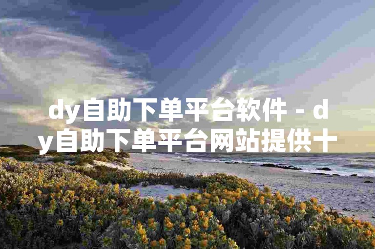 dy自助下单平台软件 - dy自助下单平台网站提供十个赞的服务。