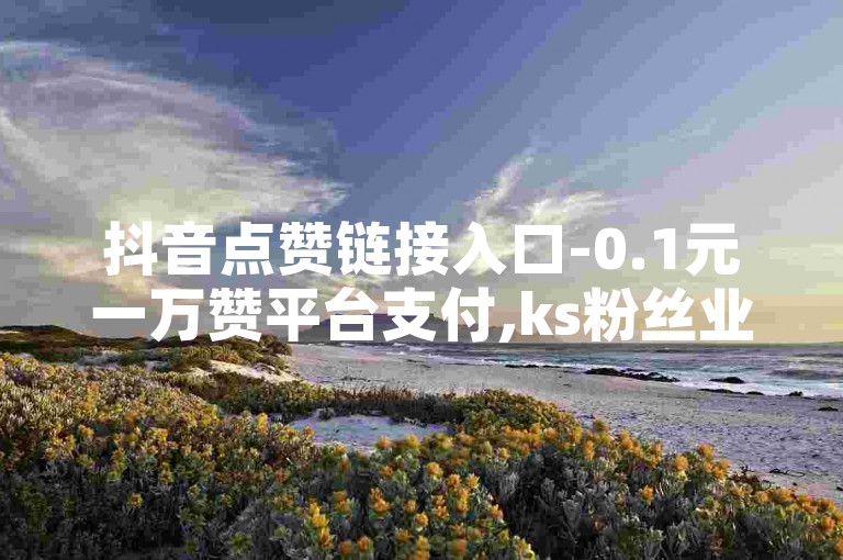 抖音点赞链接入口-0.1元一万赞平台支付,ks粉丝业务套餐24小时在线
