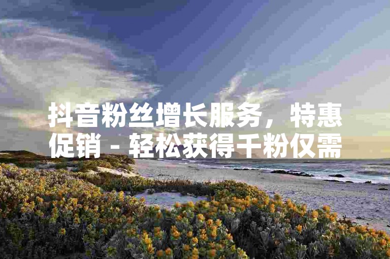 抖音粉丝增长服务，特惠促销 - 轻松获得千粉仅需一元起。