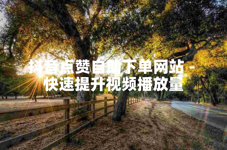 抖音点赞自助下单网站 - 快速提升视频播放量