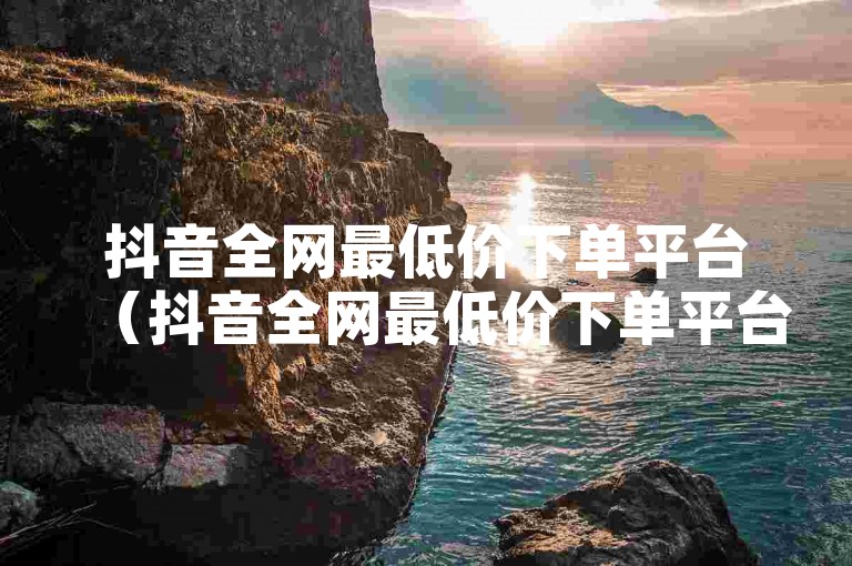 抖音全网最低价下单平台（抖音全网最低价下单平台，购物新选择）