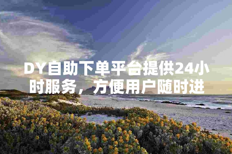 DY自助下单平台提供24小时服务，方便用户随时进行小红书业务和点赞业务的下单。