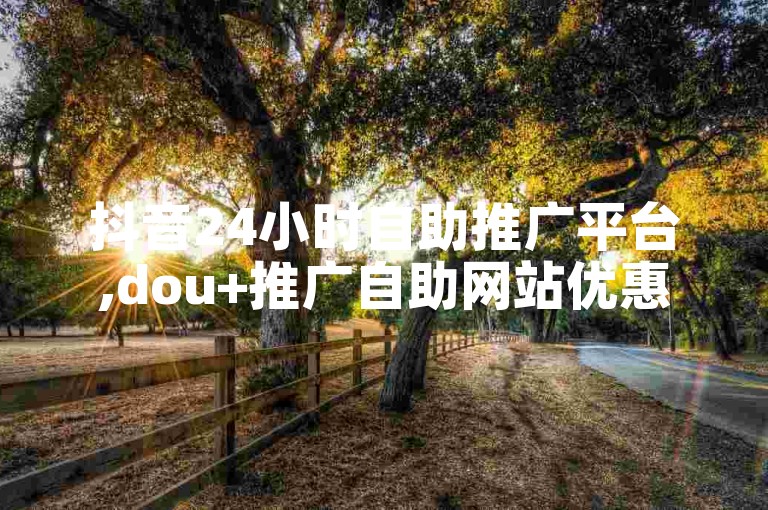 抖音24小时自助推广平台,dou+推广自助网站优惠