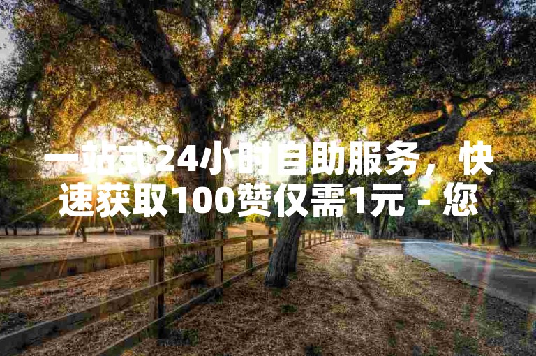 一站式24小时自助服务，快速获取100赞仅需1元 - 您的专属点赞商城。