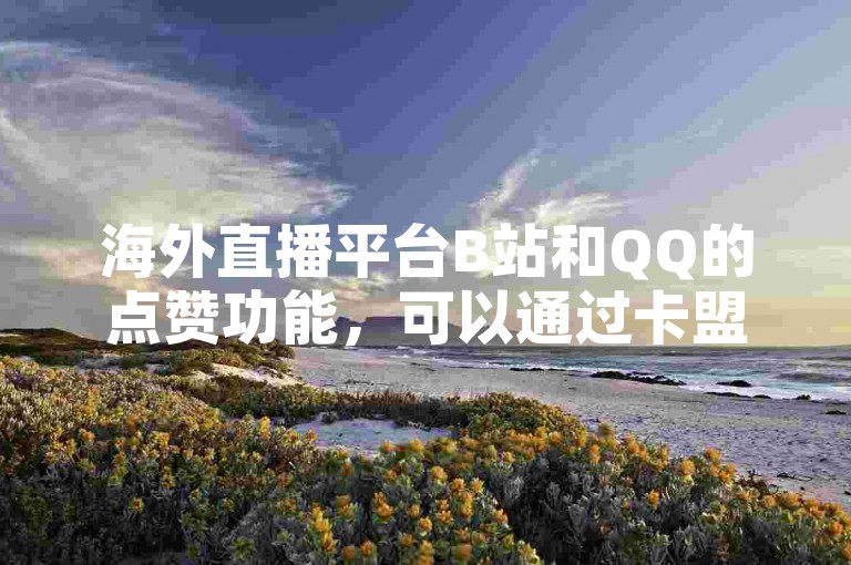 海外直播平台B站和QQ的点赞功能，可以通过卡盟24小时自动发卡平台或拼多多助力神器来实现。