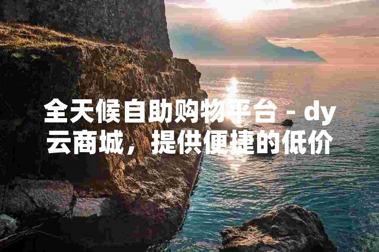 全天候自助购物平台 - dy云商城，提供便捷的低价自助下单服务。