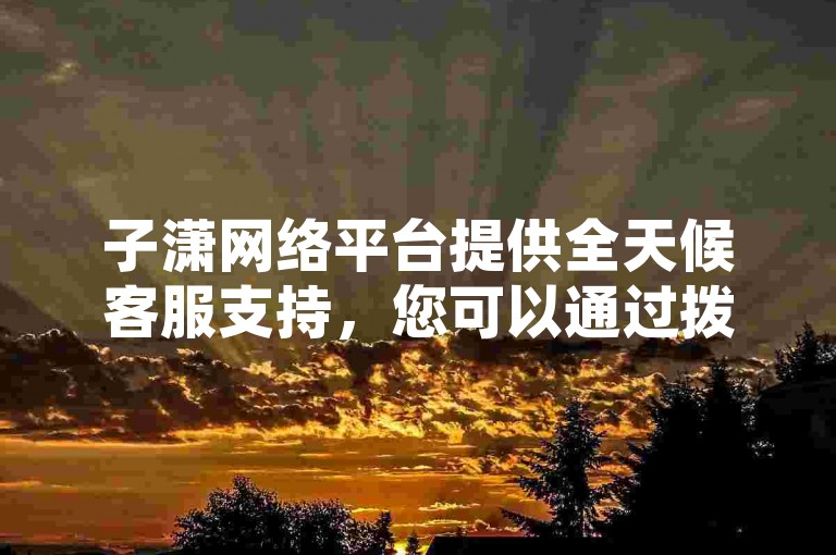 子潇网络平台提供全天候客服支持，您可以通过拨打4008009888随时联系到我们。