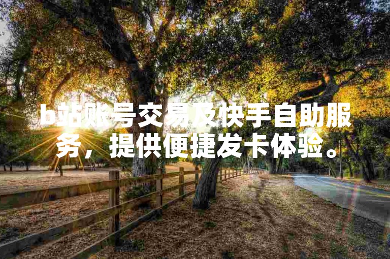 b站账号交易及快手自助服务，提供便捷发卡体验。