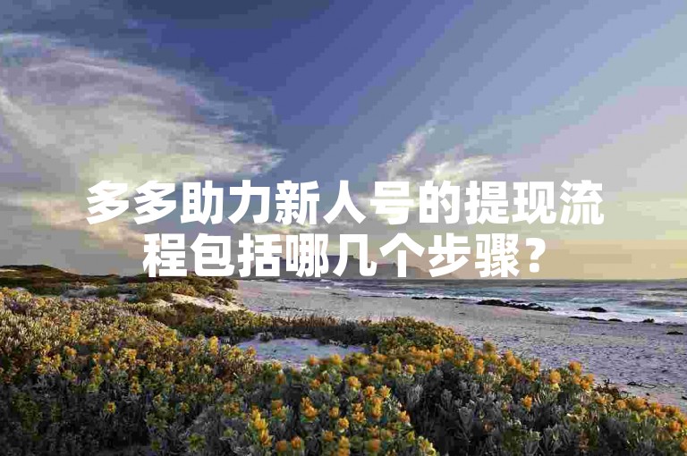 多多助力新人号的提现流程包括哪几个步骤？