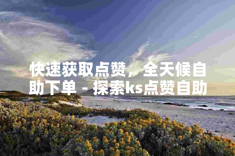快速获取点赞，全天候自助下单 - 探索ks点赞自助平台网站。