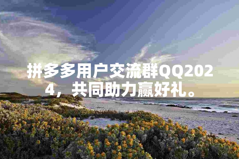 拼多多用户交流群QQ2024，共同助力赢好礼。