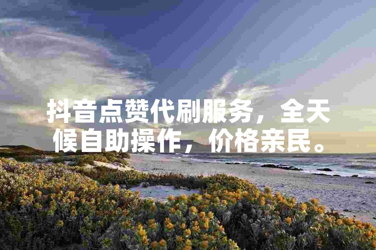 抖音点赞代刷服务，全天候自助操作，价格亲民。