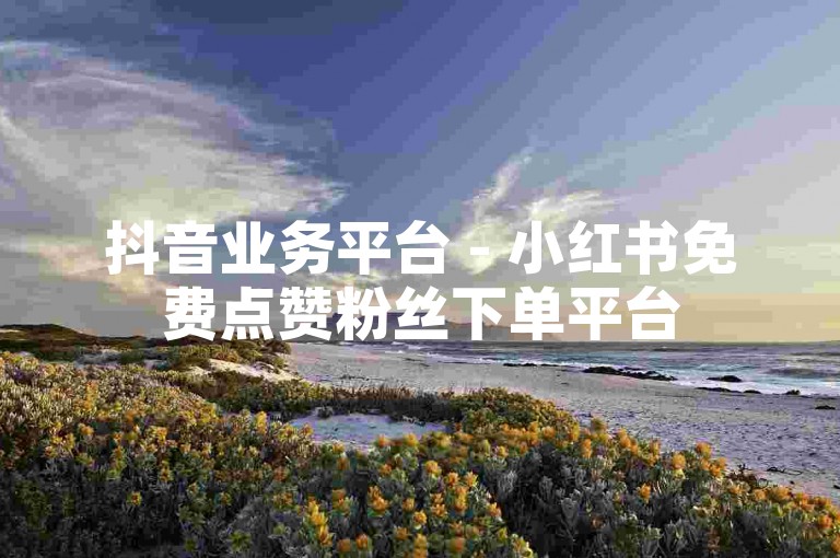 抖音业务平台 - 小红书免费点赞粉丝下单平台