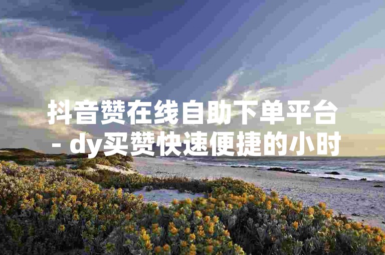 抖音赞在线自助下单平台 - dy买赞快速便捷的小时自助服务