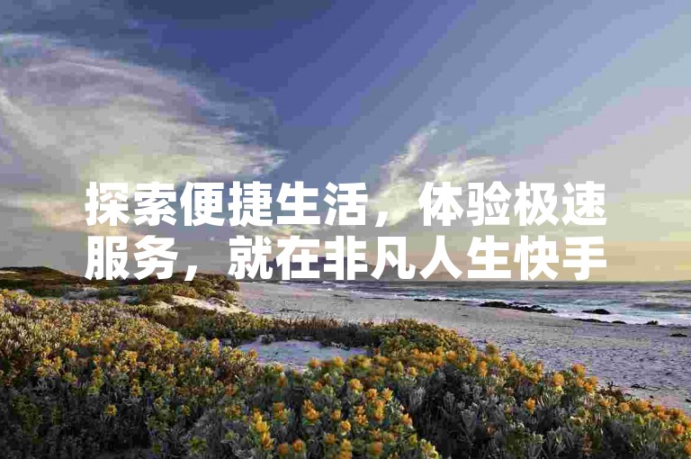 探索便捷生活，体验极速服务，就在非凡人生快手自助下单平台，让您的购物之旅更加轻松愉快。